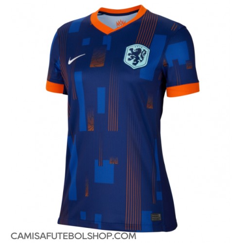 Camisa de time de futebol Holanda Replicas 2º Equipamento Feminina Europeu 2024 Manga Curta